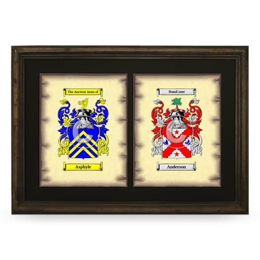 Double Coat of Arms Framed - Brown