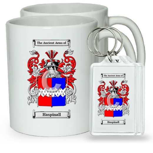 Haspinall Pair of Coffee Mugs and Pair of Keychains