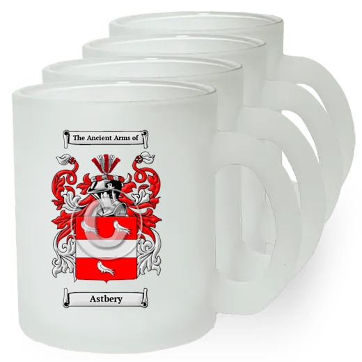 Astbery Set of 4 Frosted Glass Mugs