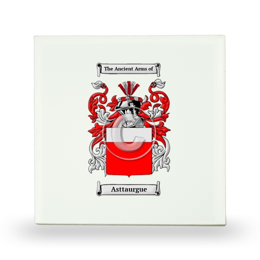 Asttaurgue Small Ceramic Tile with Coat of Arms