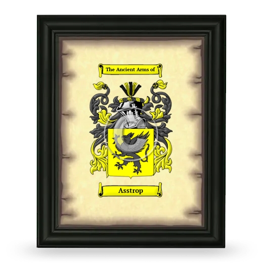 Asstrop Coat of Arms Framed - Black