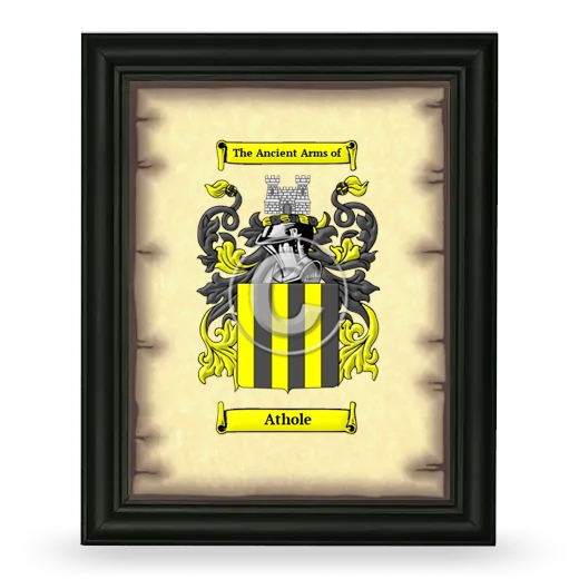 Athole Coat of Arms Framed - Black