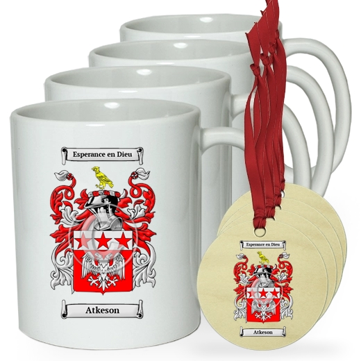 Atkeson Set of 4 Classic Mugs and Ornaments