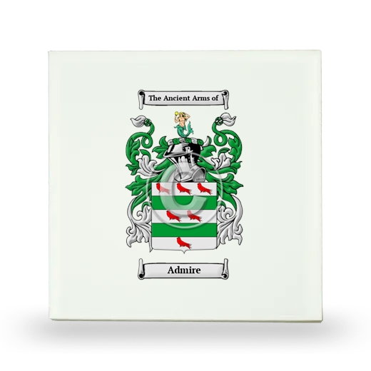 Admire Small Ceramic Tile with Coat of Arms