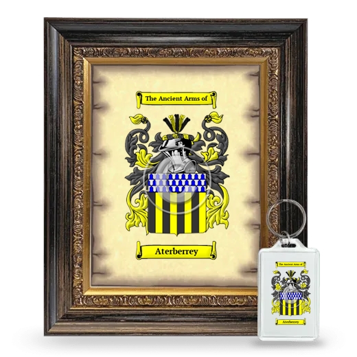 Aterberrey Framed Coat of Arms and Keychain - Heirloom