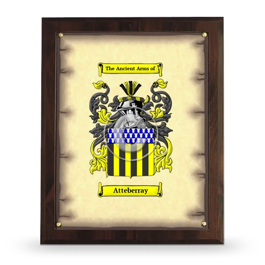 Atteberray Coat of Arms Plaque