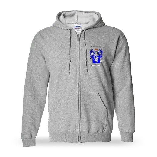 Attle Unisex Coat of Arms Zip Sweatshirt