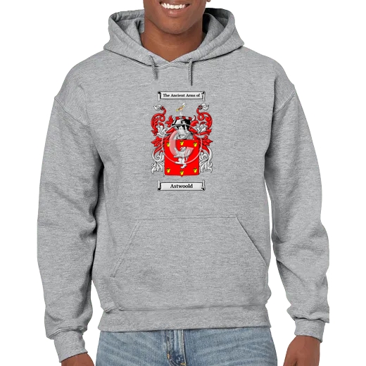 Astwoold Grey Unisex Coat of Arms Hooded Sweatshirt