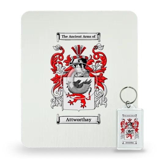 Attworthay Mouse Pad and Keychain Combo Package