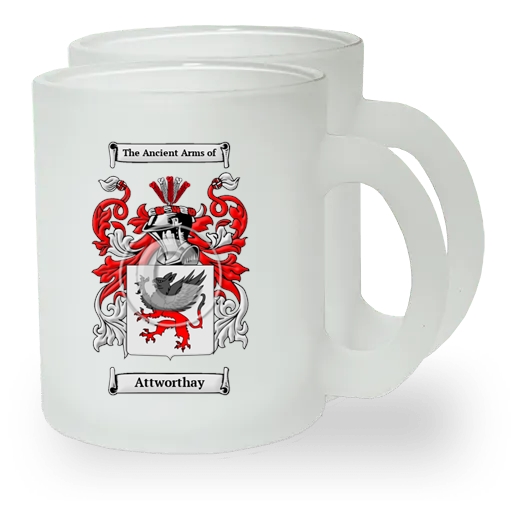 Attworthay Pair of Frosted Glass Mugs