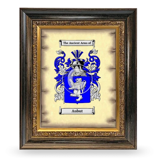 Aubut Coat of Arms Framed - Heirloom