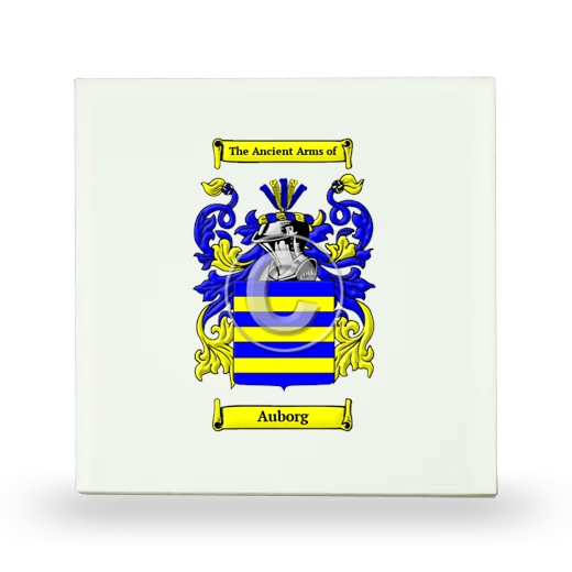 Auborg Small Ceramic Tile with Coat of Arms