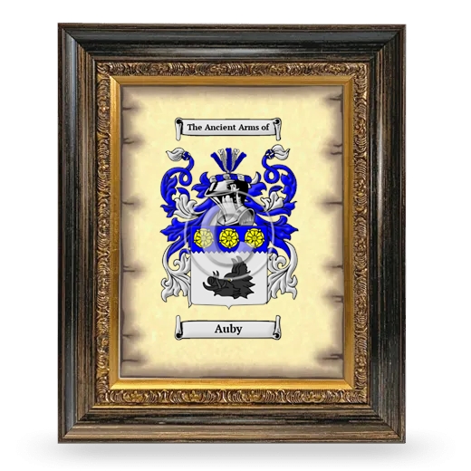 Auby Coat of Arms Framed - Heirloom