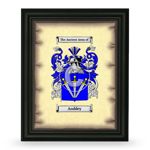 Auddey Coat of Arms Framed - Black