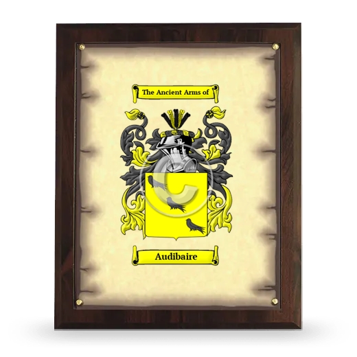 Audibaire Coat of Arms Plaque