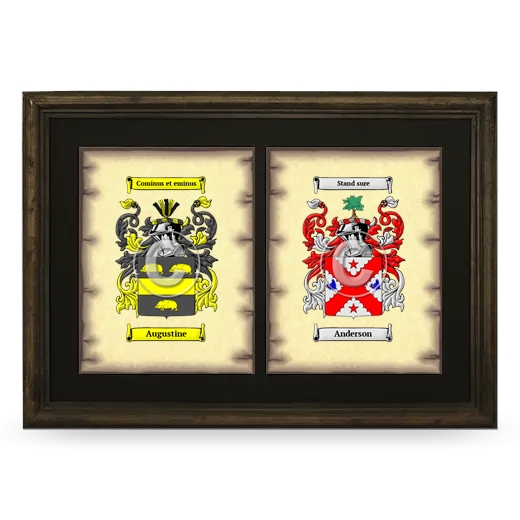 Double Coat of Arms Framed - Brown