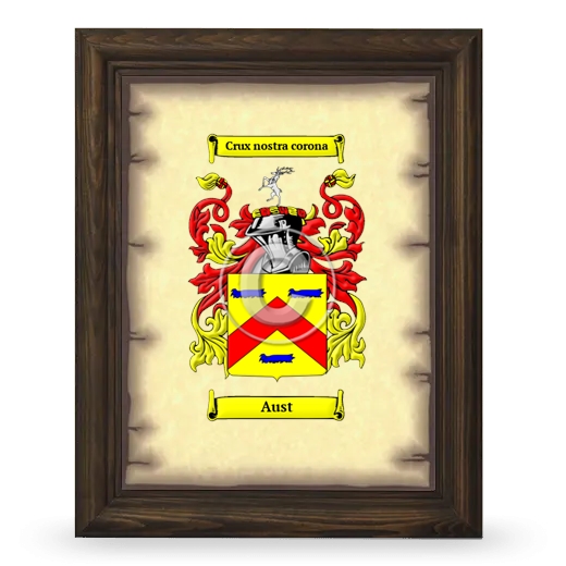 Aust Coat of Arms Framed - Brown