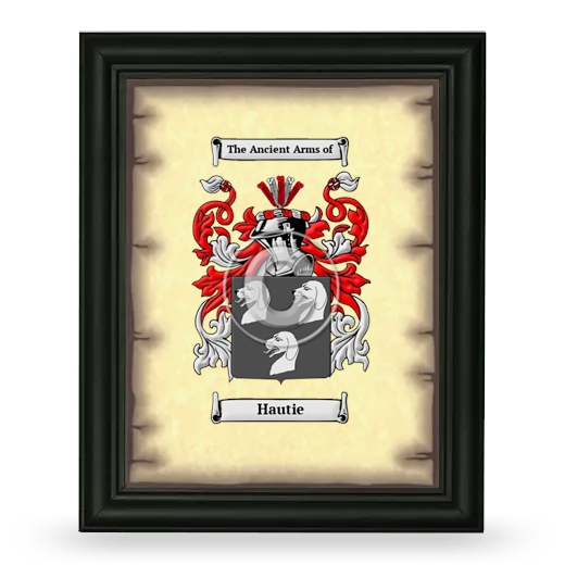 Hautie Coat of Arms Framed - Black