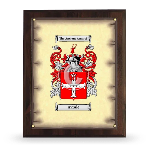 Avrale Coat of Arms Plaque