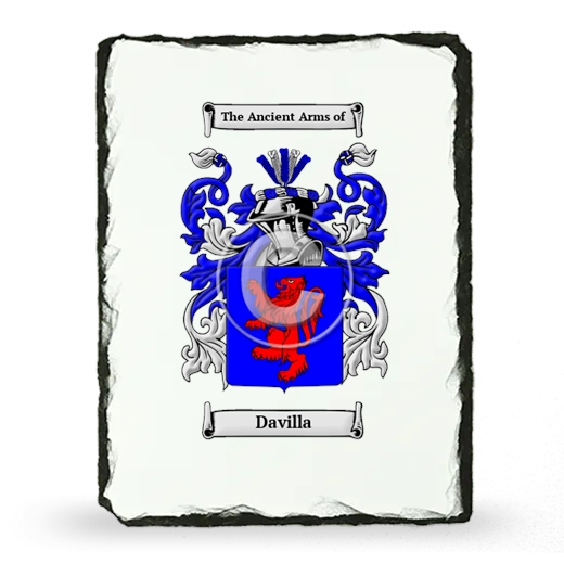 Davilla Coat of Arms Slate