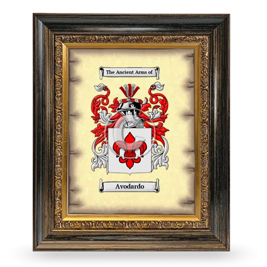 Avodardo Coat of Arms Framed - Heirloom