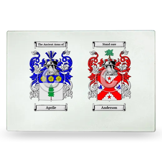 Double Coat of Arms Glass Cutting Board