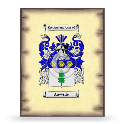 Auvvrile Coat of Arms Print