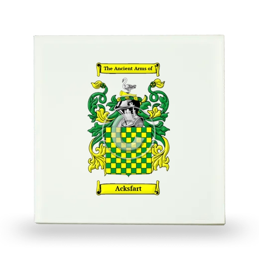 Acksfart Small Ceramic Tile with Coat of Arms