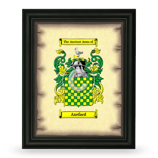 Axefard Coat of Arms Framed - Black