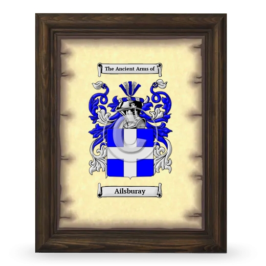 Ailsburay Coat of Arms Framed - Brown