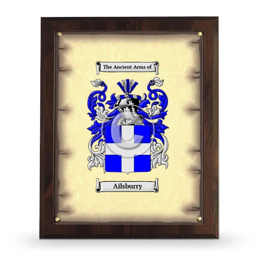 Ailsburry Coat of Arms Plaque