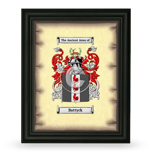 Battyck Coat of Arms Framed - Black