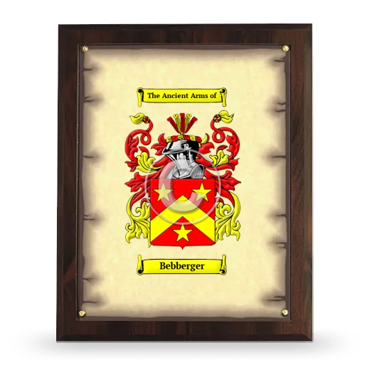 Bebberger Coat of Arms Plaque