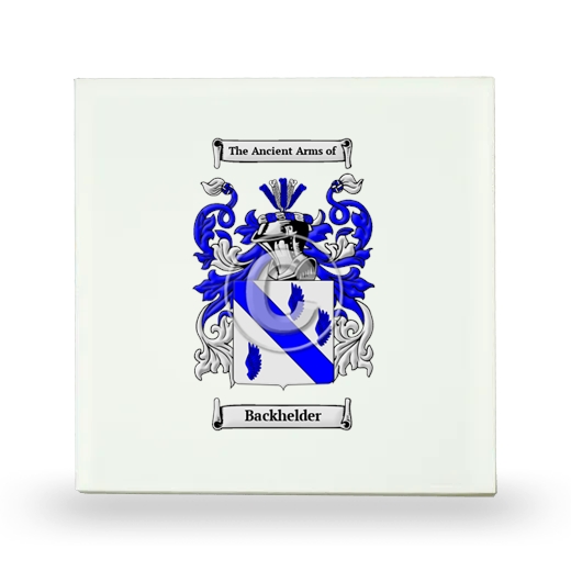 Backhelder Small Ceramic Tile with Coat of Arms