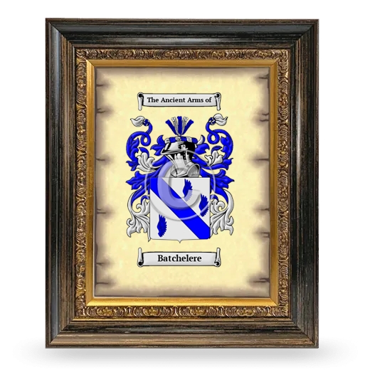 Batchelere Coat of Arms Framed - Heirloom