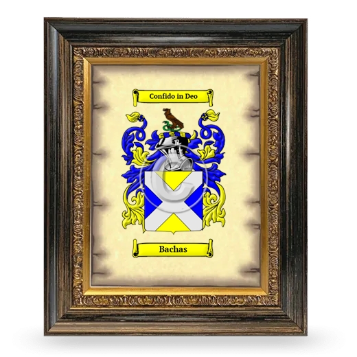 Bachas Coat of Arms Framed - Heirloom