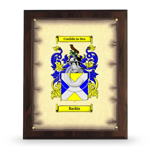 Barkis Coat of Arms Plaque