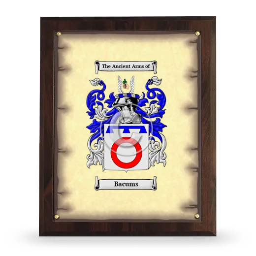 Bacums Coat of Arms Plaque