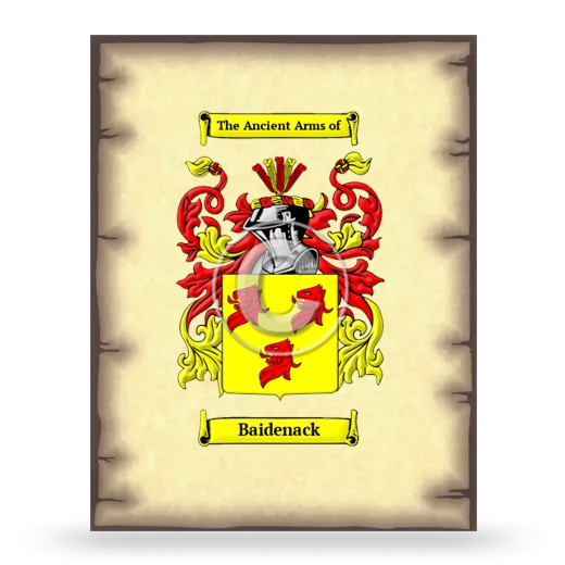 Baidenack Coat of Arms Print