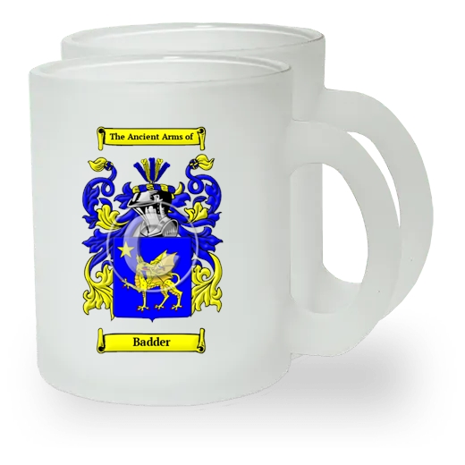 Badder Pair of Frosted Glass Mugs