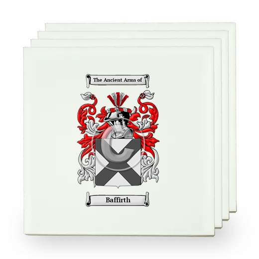 Baffirth Set of Four Small Tiles with Coat of Arms