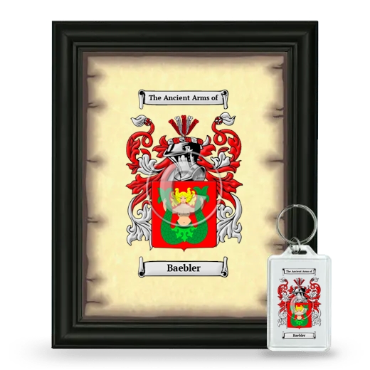 Baebler Framed Coat of Arms and Keychain - Black