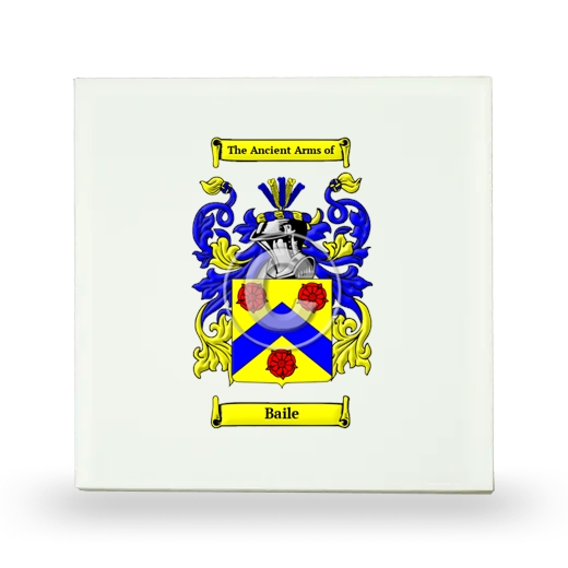 Baile Small Ceramic Tile with Coat of Arms