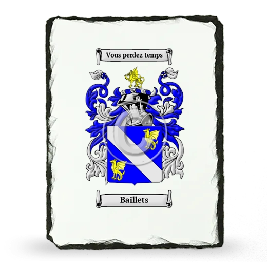 Baillets Coat of Arms Slate