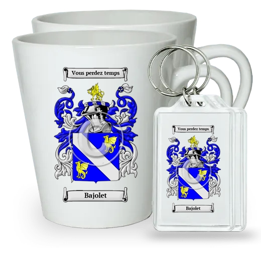 Bajolet Pair of Latte Mugs and Pair of Keychains