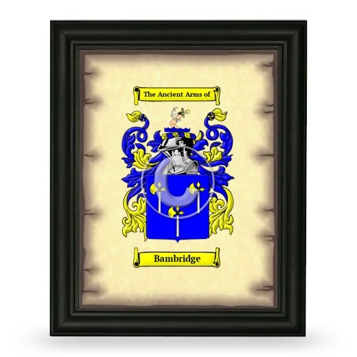 Bambridge Coat of Arms Framed - Black