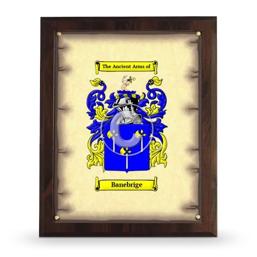 Banebrige Coat of Arms Plaque