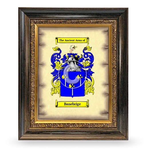 Banebrige Coat of Arms Framed - Heirloom