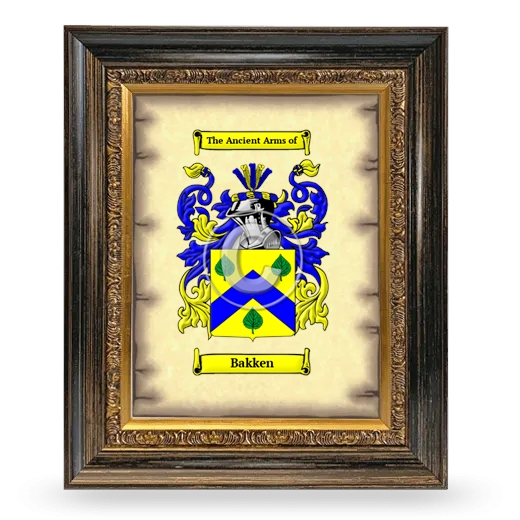 Bakken Coat of Arms Framed - Heirloom