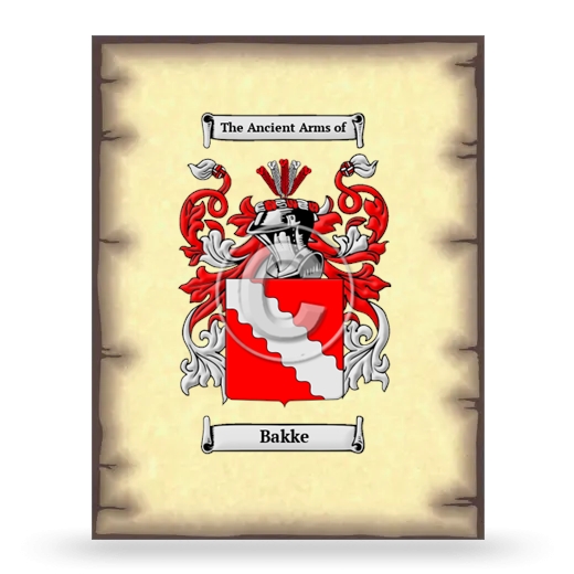 Bakke Coat of Arms Print